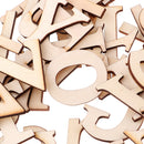 52 Pieces A-Z Wooden Capital Letters Wood Lower Case Letters Embellishment for Arts Crafts DIY Material