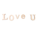 52 Pieces A-Z Wooden Capital Letters Wood Lower Case Letters Embellishment for Arts Crafts DIY Material