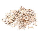 52 Pieces A-Z Wooden Capital Letters Wood Lower Case Letters Embellishment for Arts Crafts DIY Material
