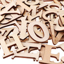 52 Pieces A-Z Wooden Capital Letters Wood Lower Case Letters Embellishment for Arts Crafts DIY Material