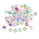 100 Pieces Mixed Multicolors Baking Painted Pearl Glass Bead 8mm Round Loose Spacer Beads Charms fit Necklace Bracelet Pendant DIY Jewelry Findings