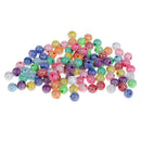 100Pcs Pretty Colorful Resin Beads Inlayed With Rhinestone for Jewelry Making Handcraft Accessories Beads 8mm