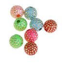 100 Pcs Mixed Plastic Beads Resin Rhinestone Bead For Jewelry Making Charm