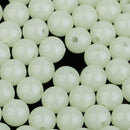 100 Pieces Adults Fashion Jewelry Luminous Beads Jewelry Making Glow Round Crafts Beads Decors Embellishments Gifts 8mm Resin