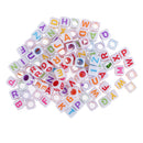 100pcs Cubed Uppercase Alphabet Beads DIY Word Message Kids Jewelry Beads