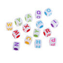 100pcs Cubed Uppercase Alphabet Beads DIY Word Message Kids Jewelry Beads
