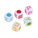 100pcs Cubed Uppercase Alphabet Beads DIY Word Message Kids Jewelry Beads