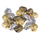 18 Piece Buddha Head Shape Spacer Loose Beads Jewelry Making Charms Accessories for DIY Necklace Bracelet Supplies