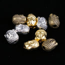 18 Piece Buddha Head Shape Spacer Loose Beads Jewelry Making Charms Accessories for DIY Necklace Bracelet Supplies