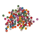 100 Pcs/lot Multicolored Round Resin Beads Charms 8 mm Loose Spacer Beads European Style Large Hole Charm Beads DIY Necklace Bracelet Beading Crafts