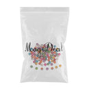 100 Pcs/lot Multicolored Round Resin Beads Charms 8 mm Loose Spacer Beads European Style Large Hole Charm Beads DIY Necklace Bracelet Beading Crafts