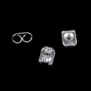 Metal Blank Nail Pin Ear Stud Earrings Post Flat Pad Forms Findings with Back Stopper DIY Crafts Pack of 25 Pairs