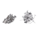 Metal Blank Nail Pin Ear Stud Earrings Post Flat Pad Forms Findings with Back Stopper DIY Crafts Pack of 25 Pairs