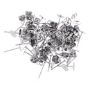 Metal Blank Nail Pin Ear Stud Earrings Post Flat Pad Forms Findings with Back Stopper DIY Crafts Pack of 25 Pairs