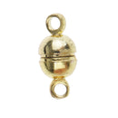 6 Sets Brass Silver / Gold Plated Magnetic Oval Ball Clasps Connectors for Jewellery Making Accessories