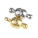 6 Sets Brass Silver / Gold Plated Magnetic Oval Ball Clasps Connectors for Jewellery Making Accessories