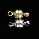 6 Sets Brass Silver / Gold Plated Magnetic Oval Ball Clasps Connectors for Jewellery Making Accessories