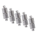 5 Sets Brass Silver Tone Engraved Magnetic Clasps Craft Findings Necklace Jewellery Making Clasps Ends Connectors - 15x5mm