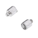 5 Sets Brass Silver Tone Engraved Magnetic Clasps Craft Findings Necklace Jewellery Making Clasps Ends Connectors - 15x5mm