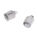 5 Sets Brass Silver Tone Engraved Magnetic Clasps Craft Findings Necklace Jewellery Making Clasps Ends Connectors - 15x5mm