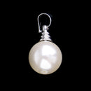 10Pcs Pearl Cup Pendant Connector Bail 5mm Half-drilled Beads Jewelry Making