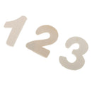 60 Pieces Natural Wood 0-9 Arabic Number Embellishment with Wood Box for Kids Educational Toys Games