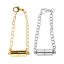 2 Pcs Jewelry Making Magnetic Hooks Lobster Clasps Necklace Extenders Chains