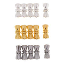 15Pcs Multipurpose Home Used DIY Jewelry Components Bowknot Shape Jewelry Connector Screw Clasps for Necklace Clasps & Closures