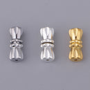 15Pcs Multipurpose Home Used DIY Jewelry Components Bowknot Shape Jewelry Connector Screw Clasps for Necklace Clasps & Closures