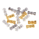 15Pcs Multipurpose Home Used DIY Jewelry Components Bowknot Shape Jewelry Connector Screw Clasps for Necklace Clasps & Closures