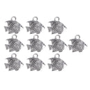 10Pcs Stainless Steel Tropical Fish Dangle Pendant Charms,Silver Tone Jewelry Findings for DIY Necklace Bracelets Pendant Making (12 x 10mm)