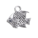 10Pcs Stainless Steel Tropical Fish Dangle Pendant Charms,Silver Tone Jewelry Findings for DIY Necklace Bracelets Pendant Making (12 x 10mm)