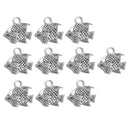 10Pcs Stainless Steel Tropical Fish Dangle Pendant Charms,Silver Tone Jewelry Findings for DIY Necklace Bracelets Pendant Making (12 x 10mm)