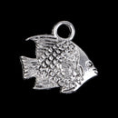 10Pcs Stainless Steel Tropical Fish Dangle Pendant Charms,Silver Tone Jewelry Findings for DIY Necklace Bracelets Pendant Making (12 x 10mm)