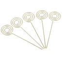 5 Pcs Gold Round Wire DIY Clip Card / Note / Picture / Photo / Memo Holder Clips, Party Clamp,Clay & Cake Accessories