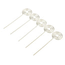 5 Pcs Gold Round Wire DIY Clip Card / Note / Picture / Photo / Memo Holder Clips, Party Clamp,Clay & Cake Accessories