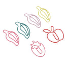 30 Pieces Multicolors Creative Fruit Shapes Paper Clips, Metal Wire Hangers for Office Supplies School Student Art Supplies, Bookmarks, File Paper Documents Paperclips