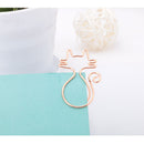 10 Pieces Premium Rose Gold Cute Cat Shapes Paper Clips,Smooth Stainless Steel Wire Paper Clips for Office School Students Girls Kids Paper Document Organizing Wedding