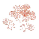 10 Pieces Premium Rose Gold Cute Cat Shapes Paper Clips,Smooth Stainless Steel Wire Paper Clips for Office School Students Girls Kids Paper Document Organizing Wedding