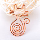 10 Pieces Premium Rose Gold Cute Cat Shapes Paper Clips,Smooth Stainless Steel Wire Paper Clips for Office School Students Girls Kids Paper Document Organizing Wedding