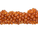 Synthesis Beads Amber Round Loose Beads Bulk For Jewelry Making Strnging Jewelry DIY Bracelet Necklace Fashion Jewelry Supplies (8mm 1.5mm Hole) Honey Brown