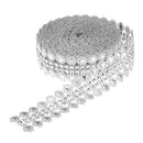 5 Yards Sparkling Diamond Rhinestone Mesh Ribbon Wrap Roll for Arts & Crafts, Event Decorations, Wedding Cake, Birthdays, Baby Shower, 1" x 5 Yards, 4 Round Heart Bows