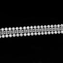 5 Yards Sparkling Diamond Rhinestone Mesh Ribbon Wrap Roll for Arts & Crafts, Event Decorations, Wedding Cake, Birthdays, Baby Shower, 1" x 5 Yards, 4 Round Heart Bows