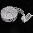 5 Yards Sparkling Diamond Rhinestone Mesh Ribbon Wrap Roll for Arts & Crafts, Event Decorations, Wedding Cake, Birthdays, Baby Shower, 1" x 5 Yards, 4 Round Heart Bows