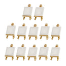 Art Supply Artists 3"x3" Mini Canvas with Easel Set Painting Drawing Art Craft for Both Kids Adults - 12 Mini Canvases & 12 Mini Easels, Wedding Table Decoration Signs