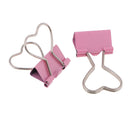 6 Pieces Heart Shape Binder Clips Paper Photo Clips Stationery Folder Clip