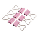 6 Pieces Heart Shape Binder Clips Paper Photo Clips Stationery Folder Clip