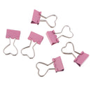 6 Pieces Heart Shape Binder Clips Paper Photo Clips Stationery Folder Clip