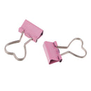 6 Pieces Heart Shape Binder Clips Paper Photo Clips Stationery Folder Clip