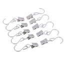10 Peces Heavy Duty Curtain Clips With S Hook - Metal Spring Clamps Hanging Clips Metal Pegs Pin Hanging S-Hooks With Clips For Curtain Photo Picture Home Decoration Art Craft